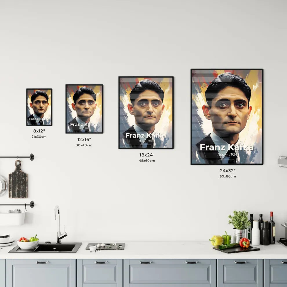 Portrait of Franz Kafka Size Chart