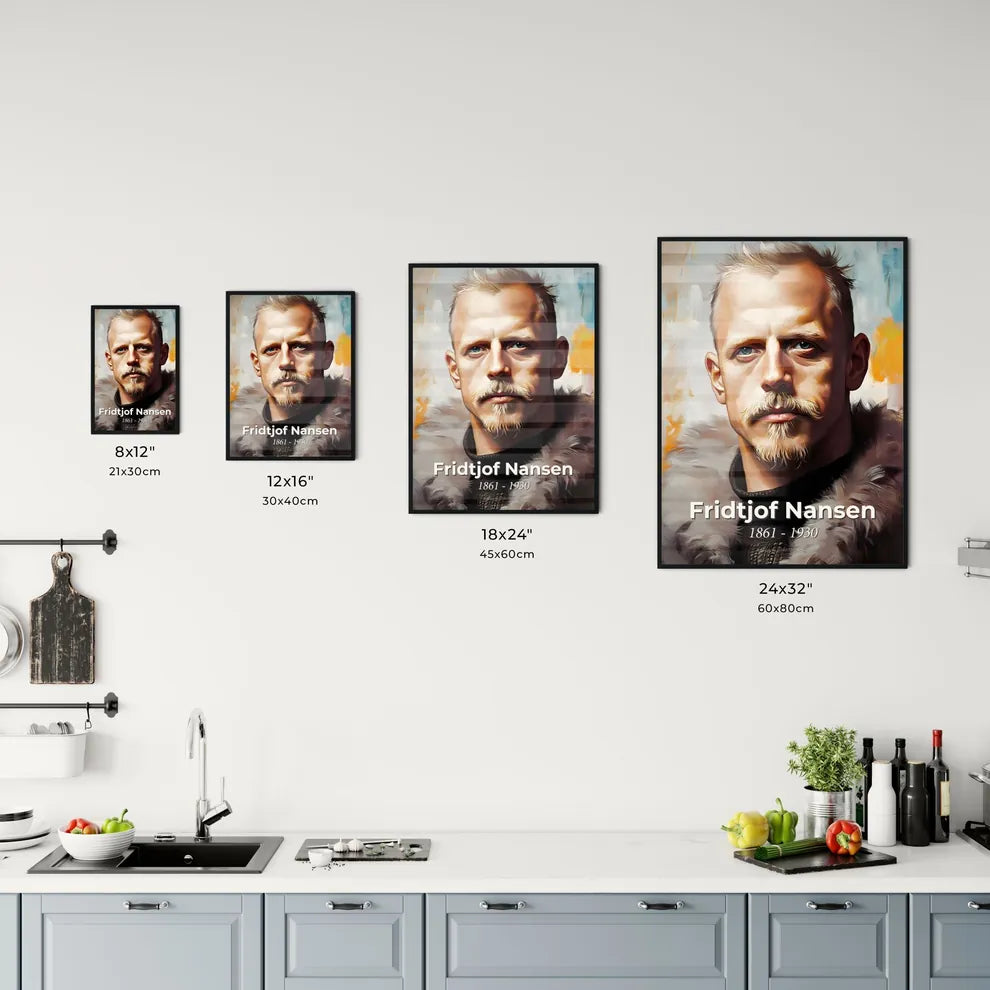 Portrait of Fridtjof Nansen Size Chart