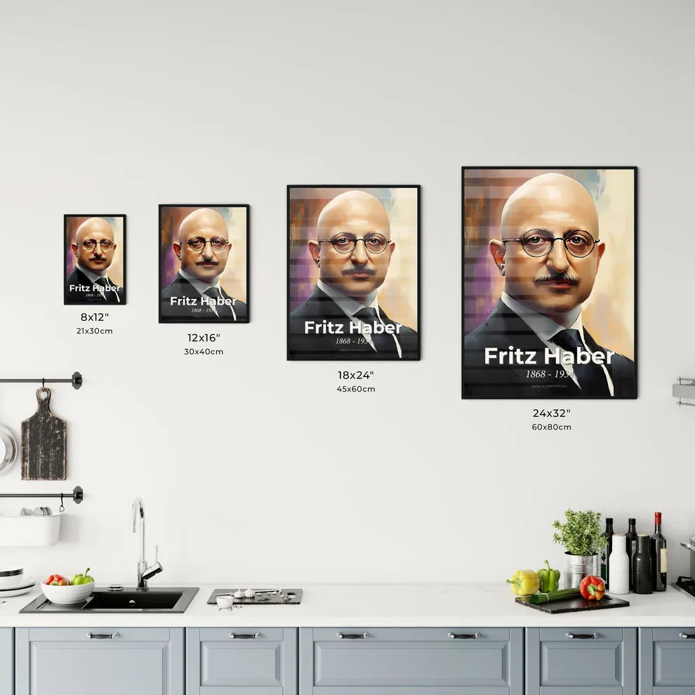 Portrait of Fritz Haber Size Chart