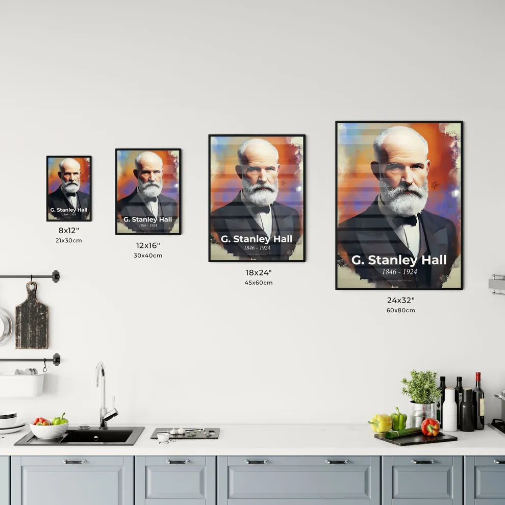 Portrait of G. Stanley Hall Size Chart