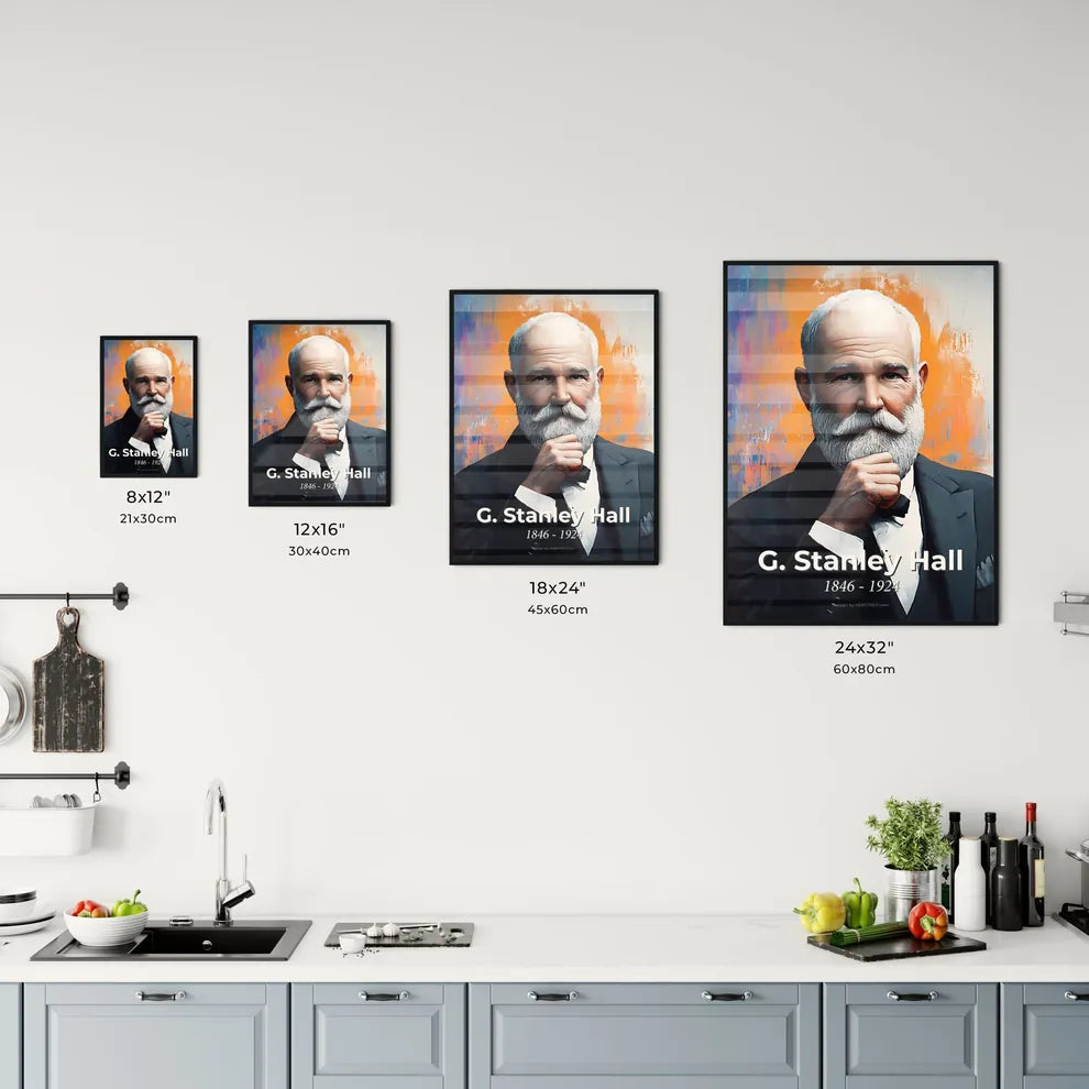 Portrait of G. Stanley Hall Size Chart