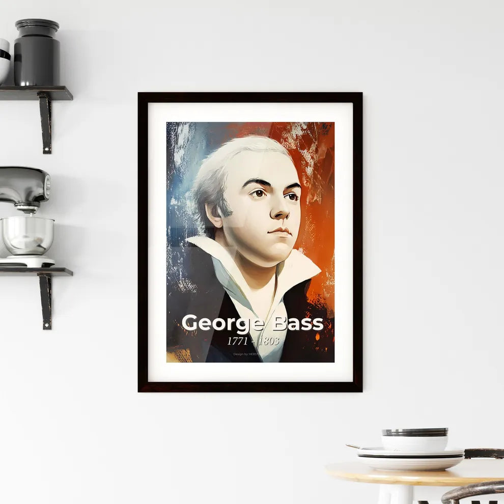 Portrait of George Bass Framed Print