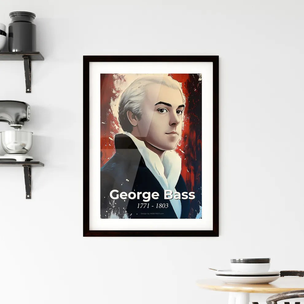 Portrait of George Bass Framed Print