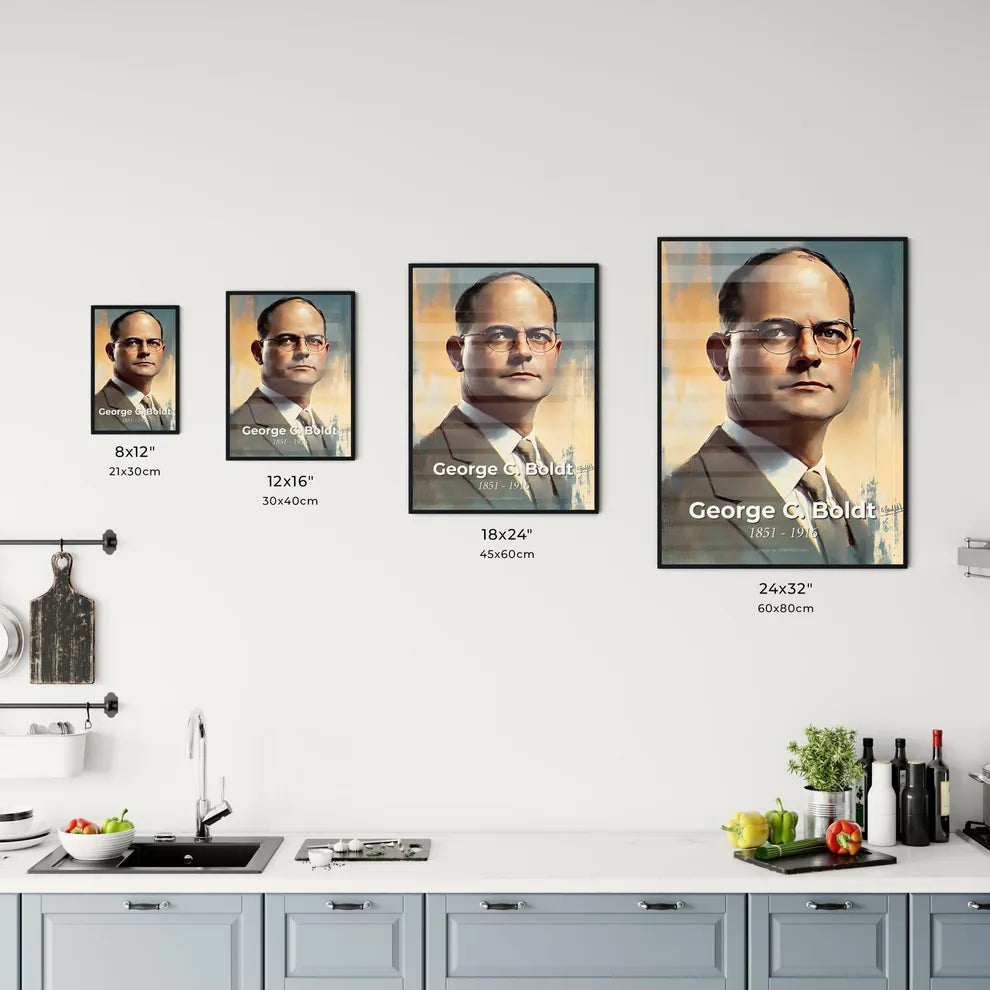 Portrait of George C. Boldt Size Chart