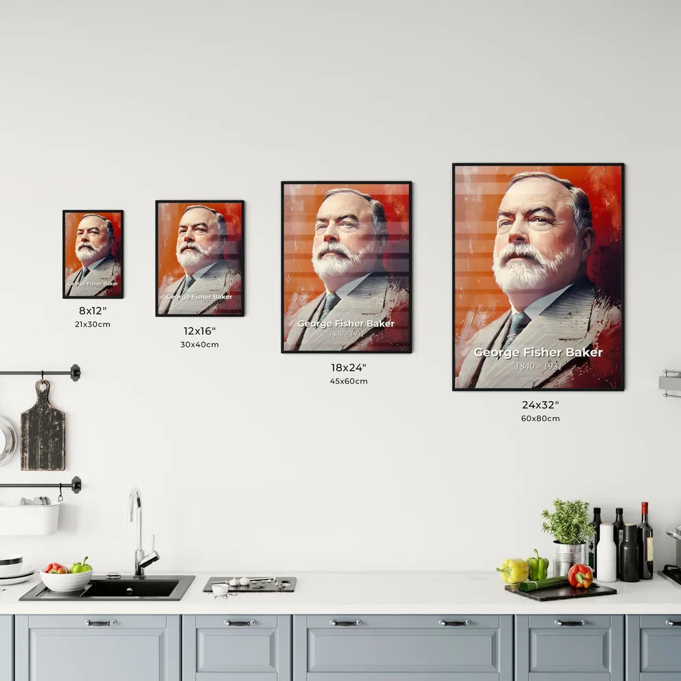 Portrait of George Fisher Baker Size Chart