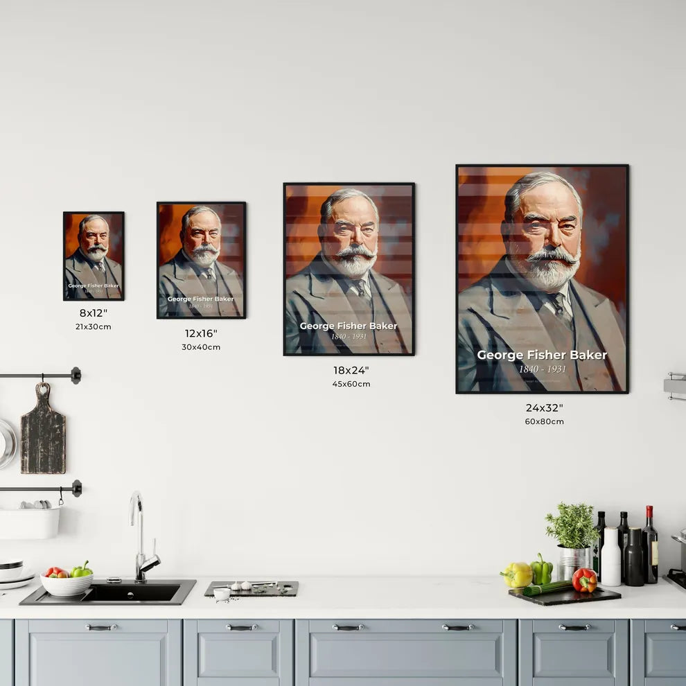 Portrait of George Fisher Baker Size Chart