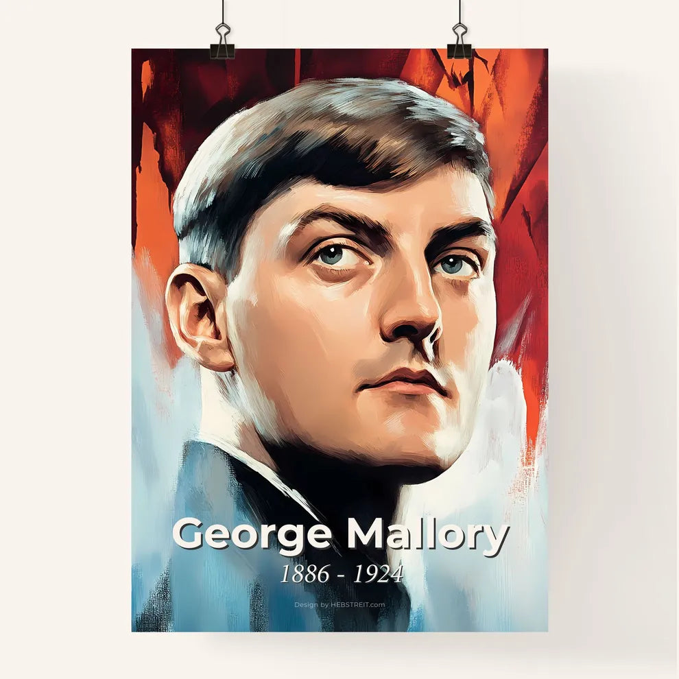 Portrait of George Mallory Poster