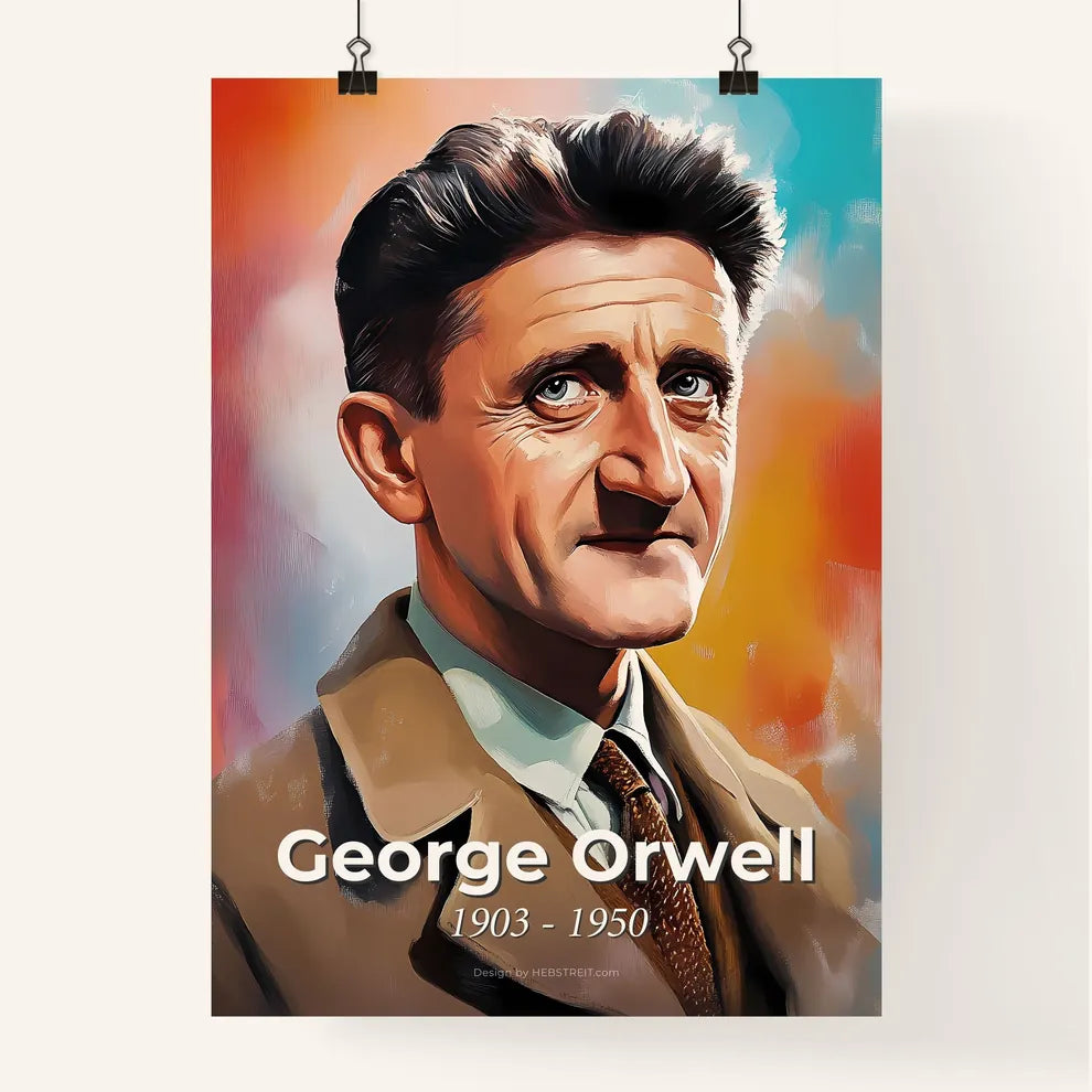 Portrait of George Orwell Poster