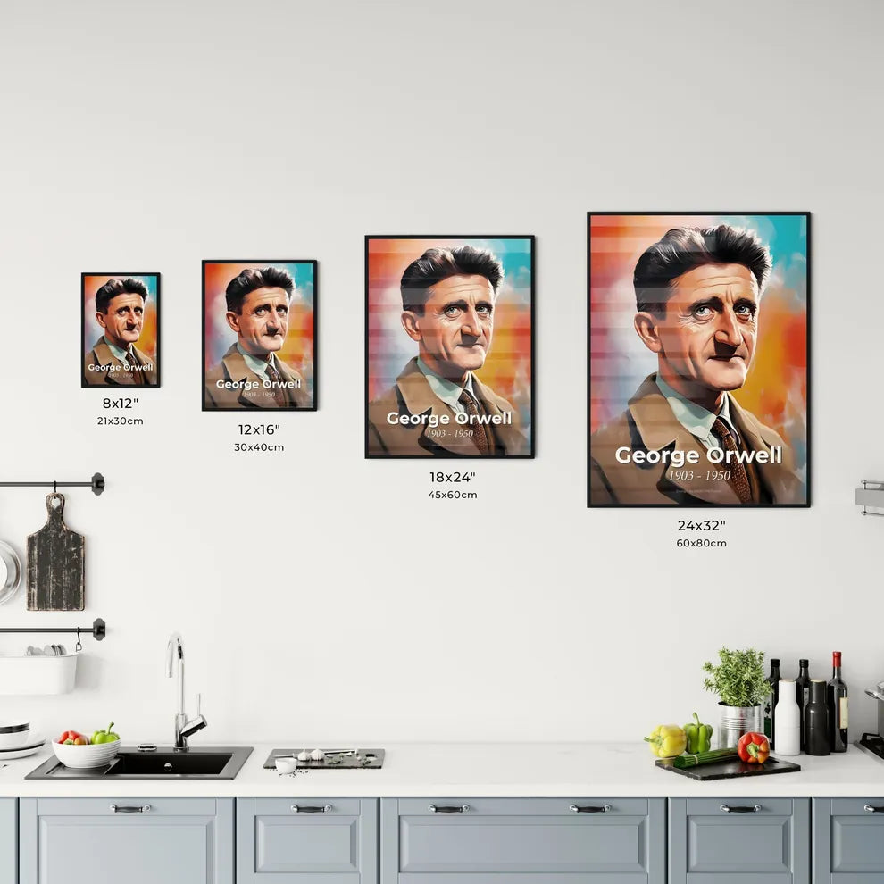 Portrait of George Orwell Size Chart