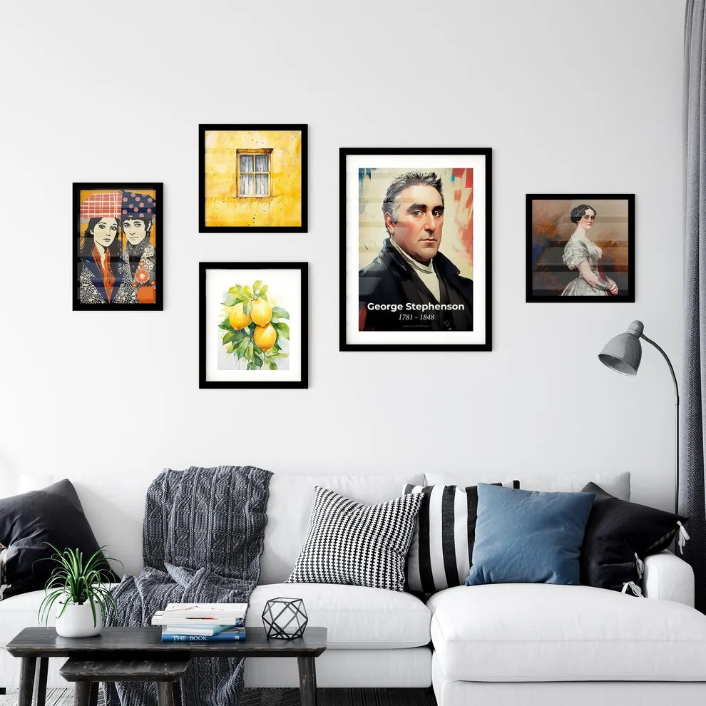 Portrait of George Stephenson Wall Art