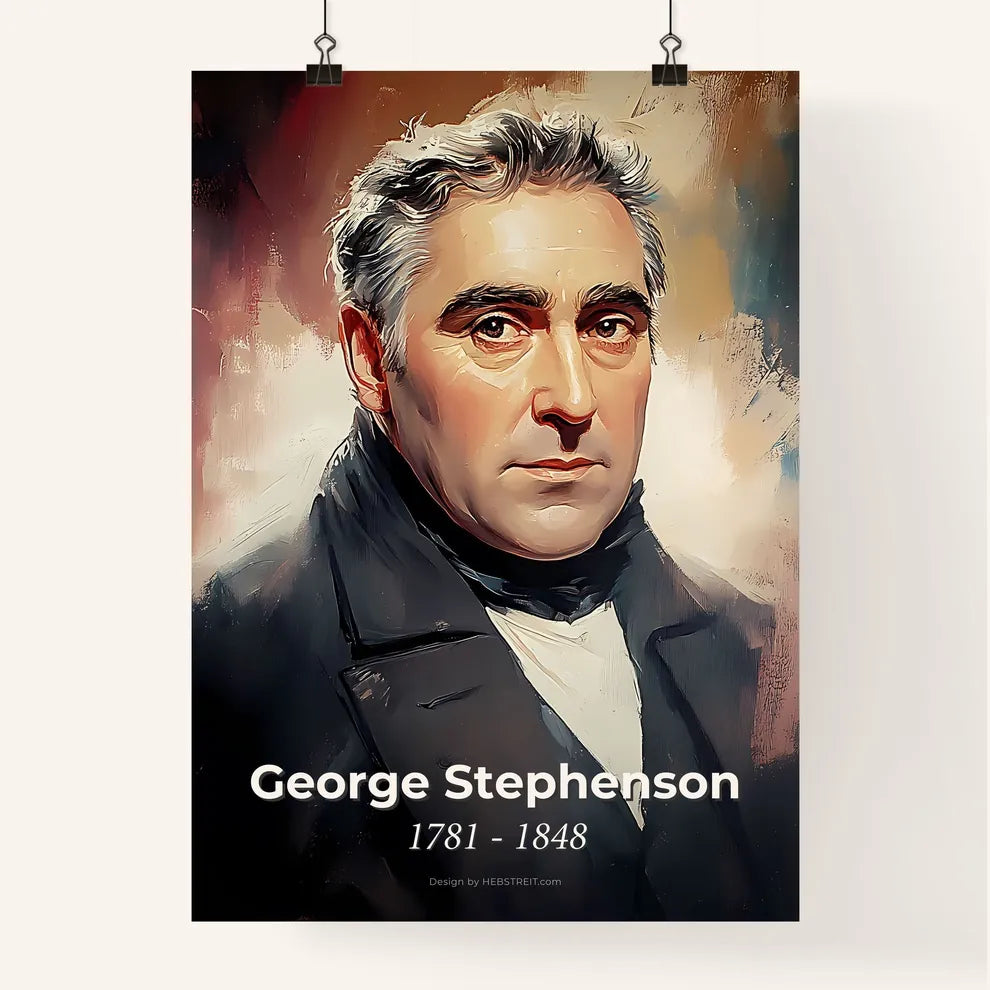Portrait of George Stephenson Poster