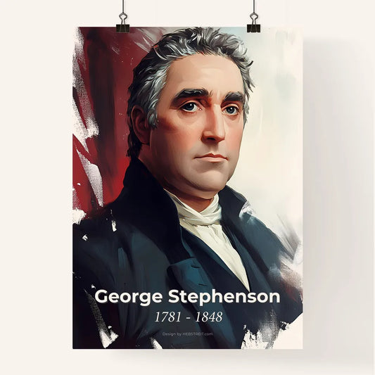 Portrait of George Stephenson Poster