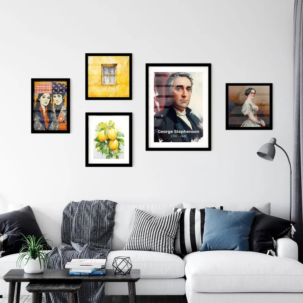 Portrait of George Stephenson Wall Art