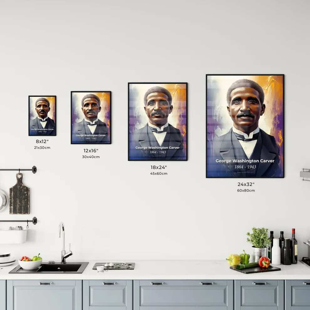 Portrait of George Washington Carver Size Chart