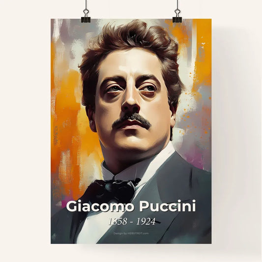 Portrait of Giacomo Puccini Poster