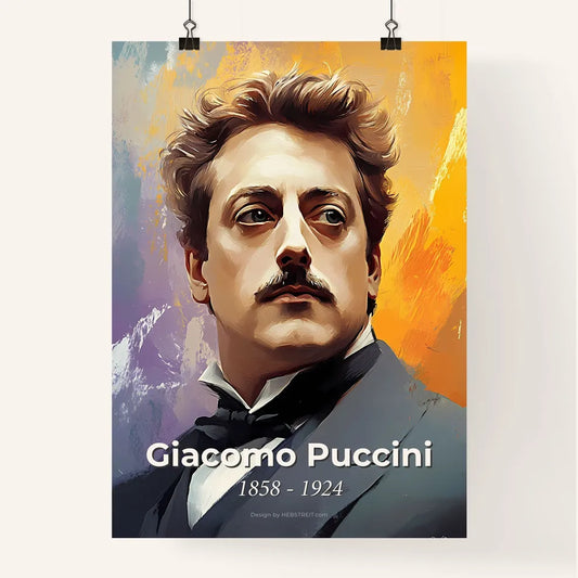 Portrait of Giacomo Puccini Poster