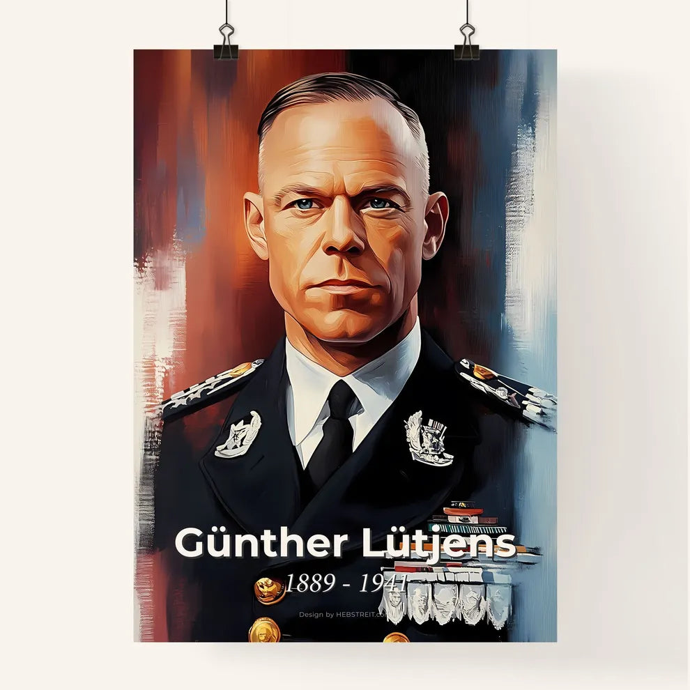 Portrait of Günther Lütjens Poster