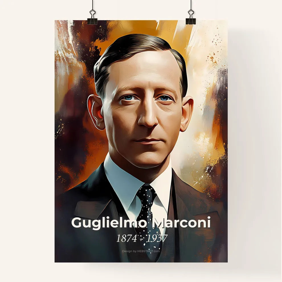 Portrait of Guglielmo Marconi Poster