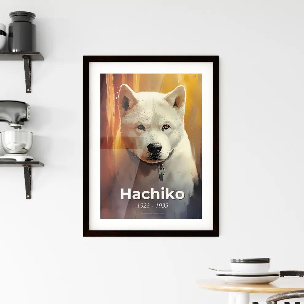 Portrait of Hachiko Framed Print