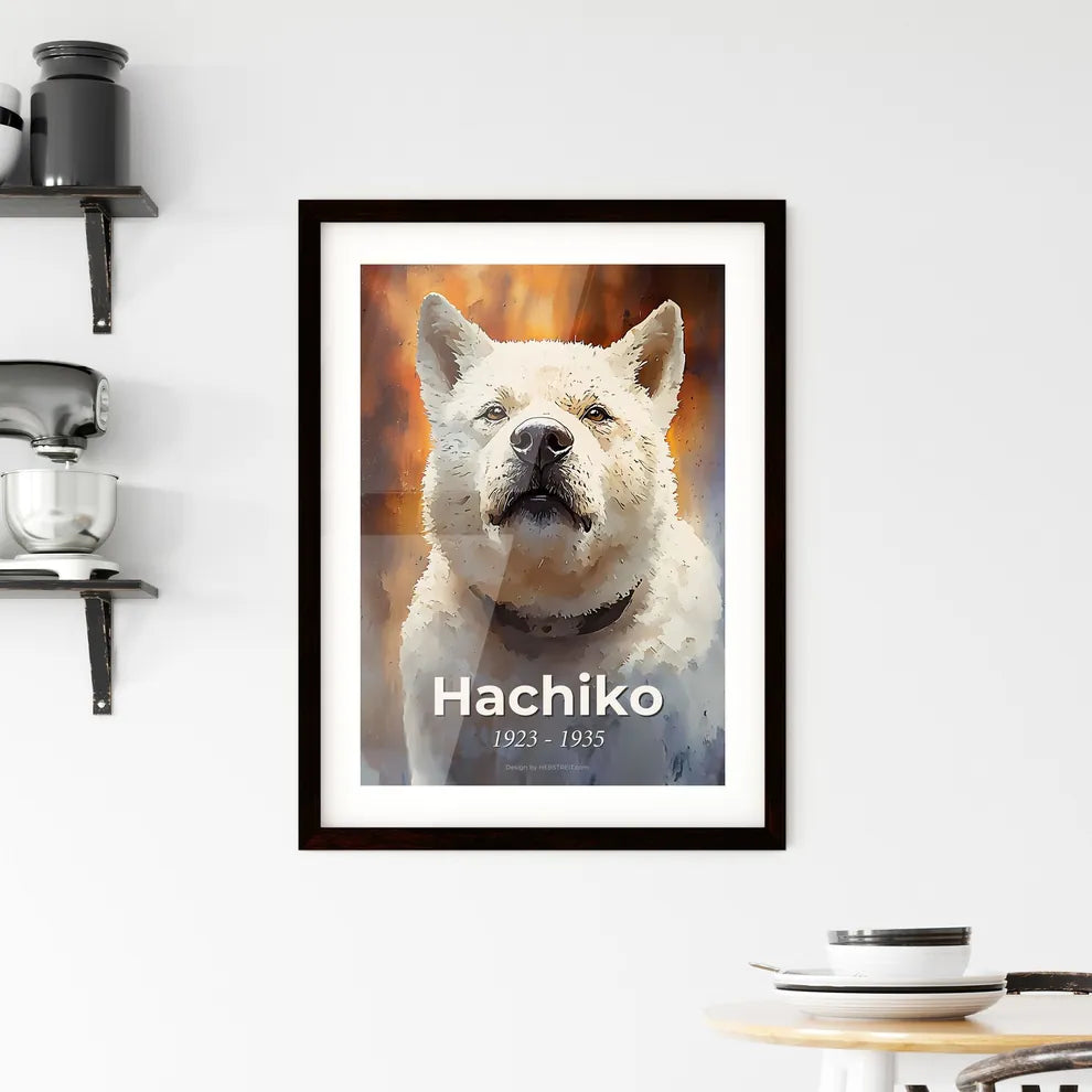 Portrait of Hachiko Framed Print