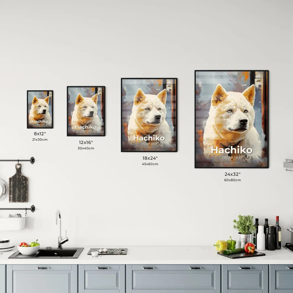 Portrait of Hachiko Size Chart