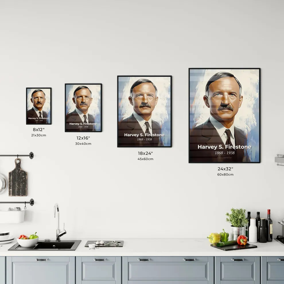 Portrait of Harvey S. Firestone Size Chart