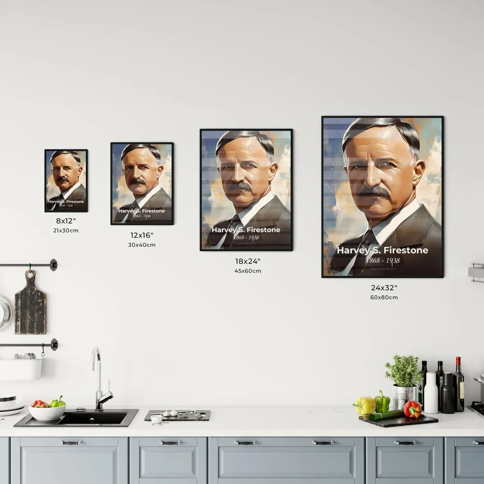 Portrait of Harvey S. Firestone Size Chart