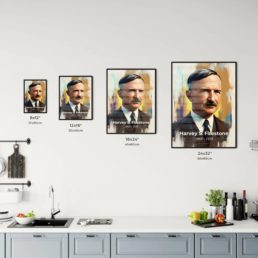 Portrait of Harvey S. Firestone Size Chart