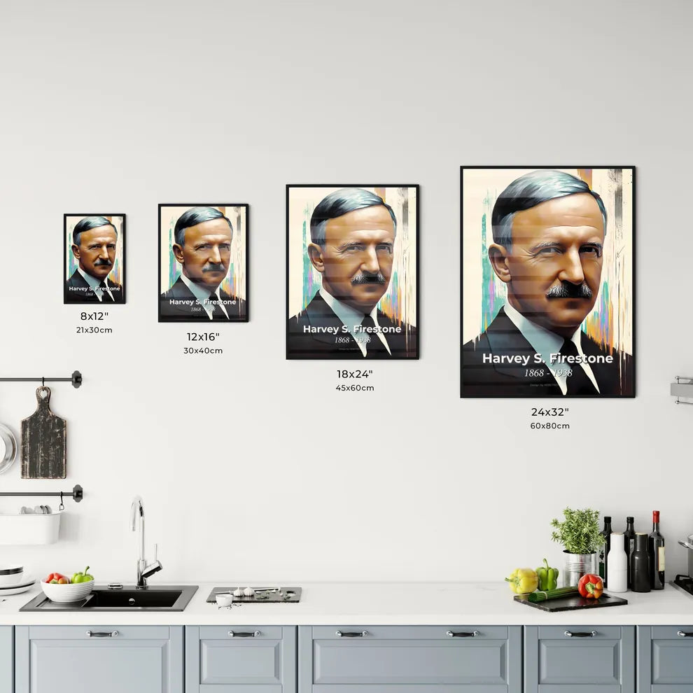 Portrait of Harvey S. Firestone Size Chart