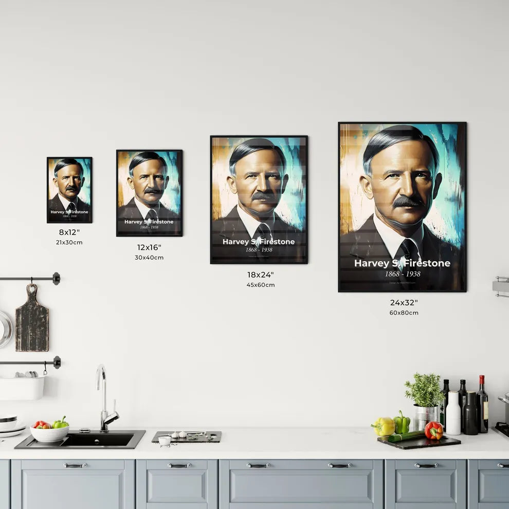 Portrait of Harvey S. Firestone Size Chart