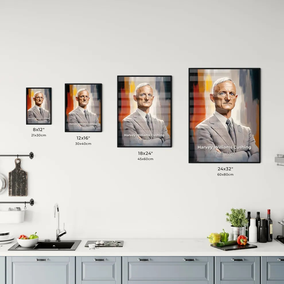 Portrait of Harvey Williams Cushing Size Chart