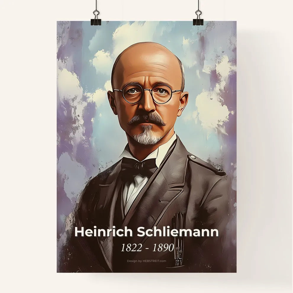 Portrait of Heinrich Schliemann Poster