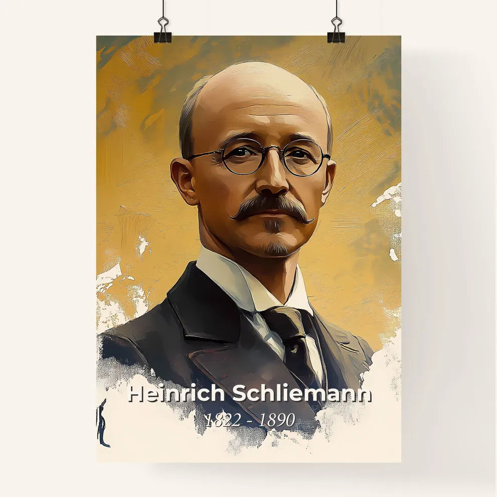 Portrait of Heinrich Schliemann Poster