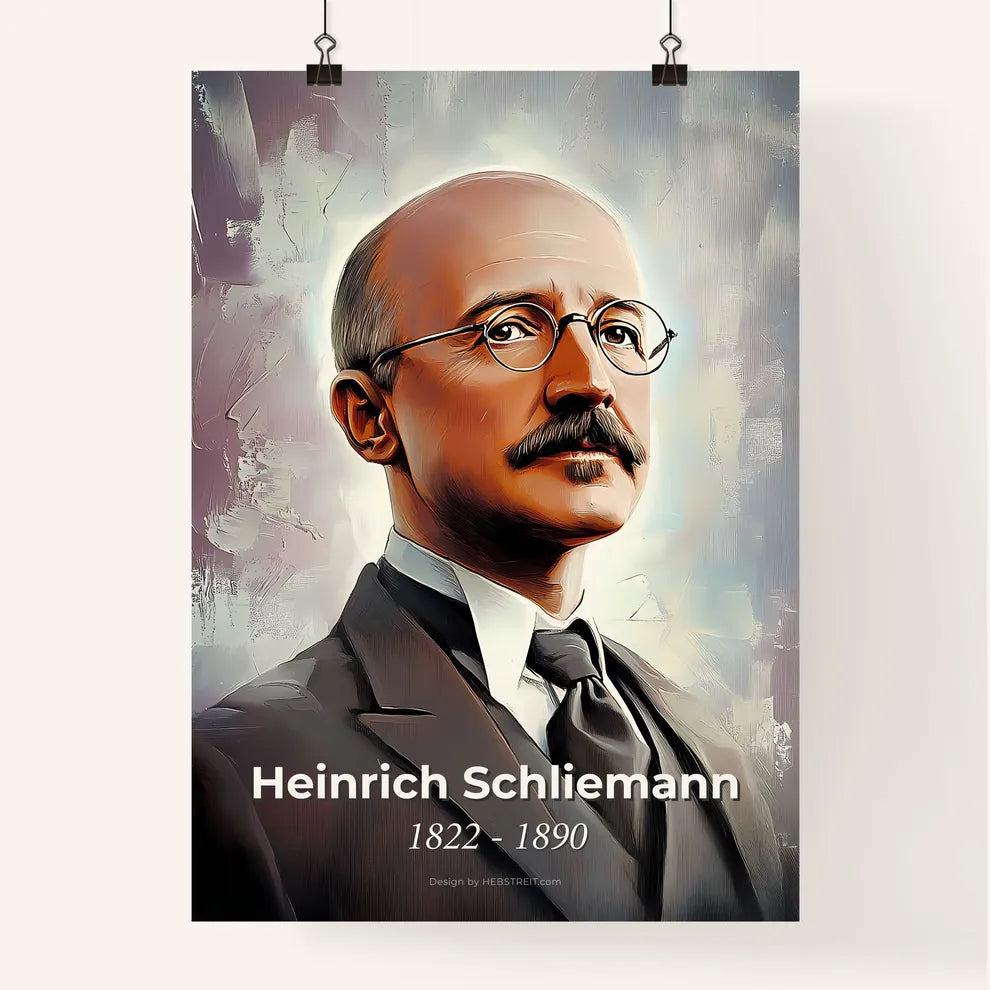 Portrait of Heinrich Schliemann Poster