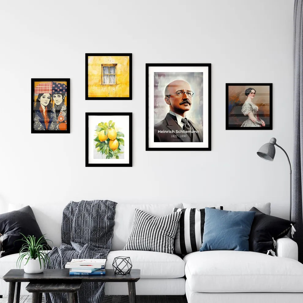 Portrait of Heinrich Schliemann Wall Art