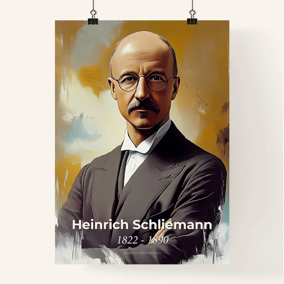 Portrait of Heinrich Schliemann Poster