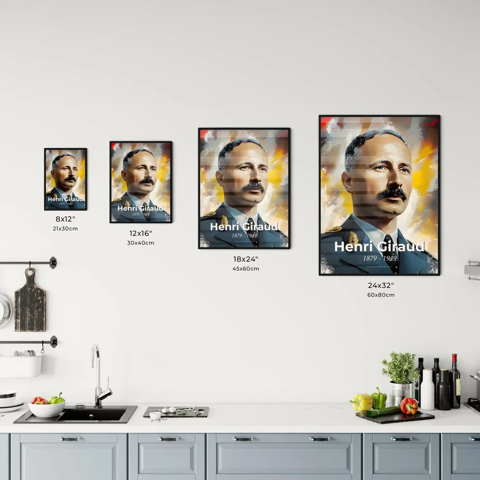 Portrait of Henri Giraud Size Chart