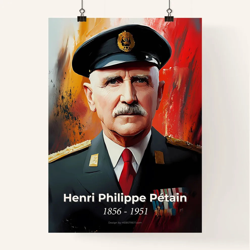 Portrait of Henri Philippe Pétain Poster