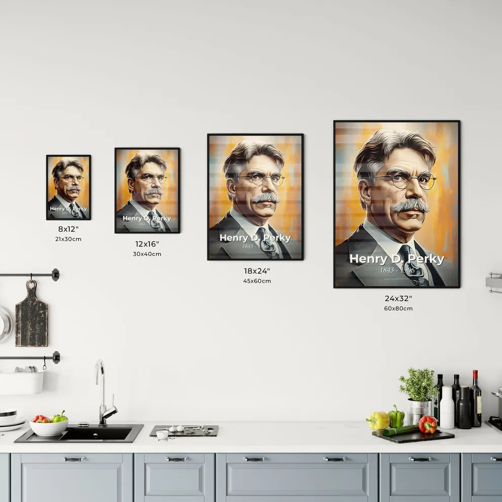 Portrait of Henry D. Perky Size Chart