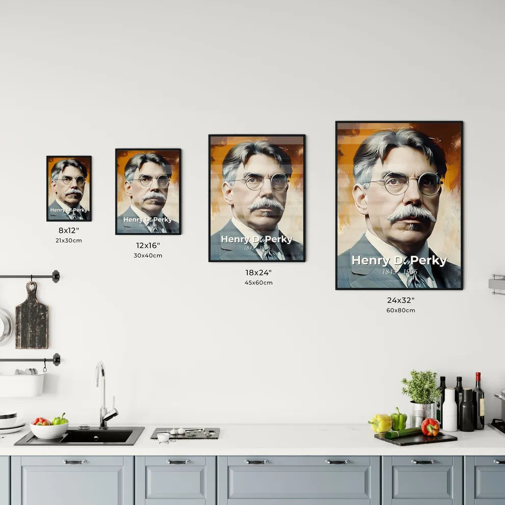 Portrait of Henry D. Perky Size Chart