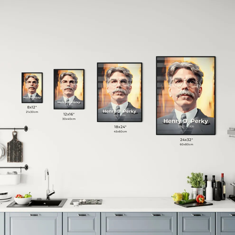 Portrait of Henry D. Perky Size Chart