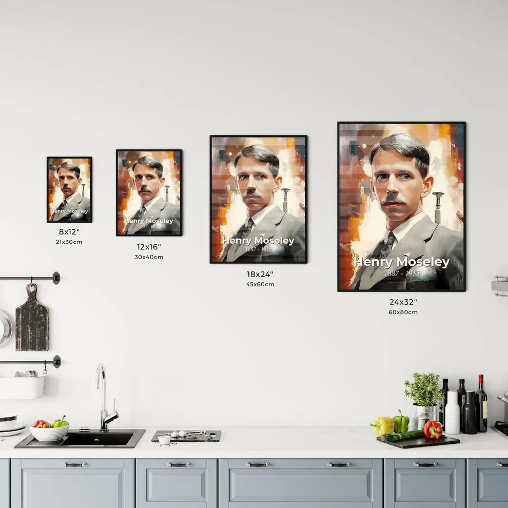 Portrait of Henry Moseley Size Chart