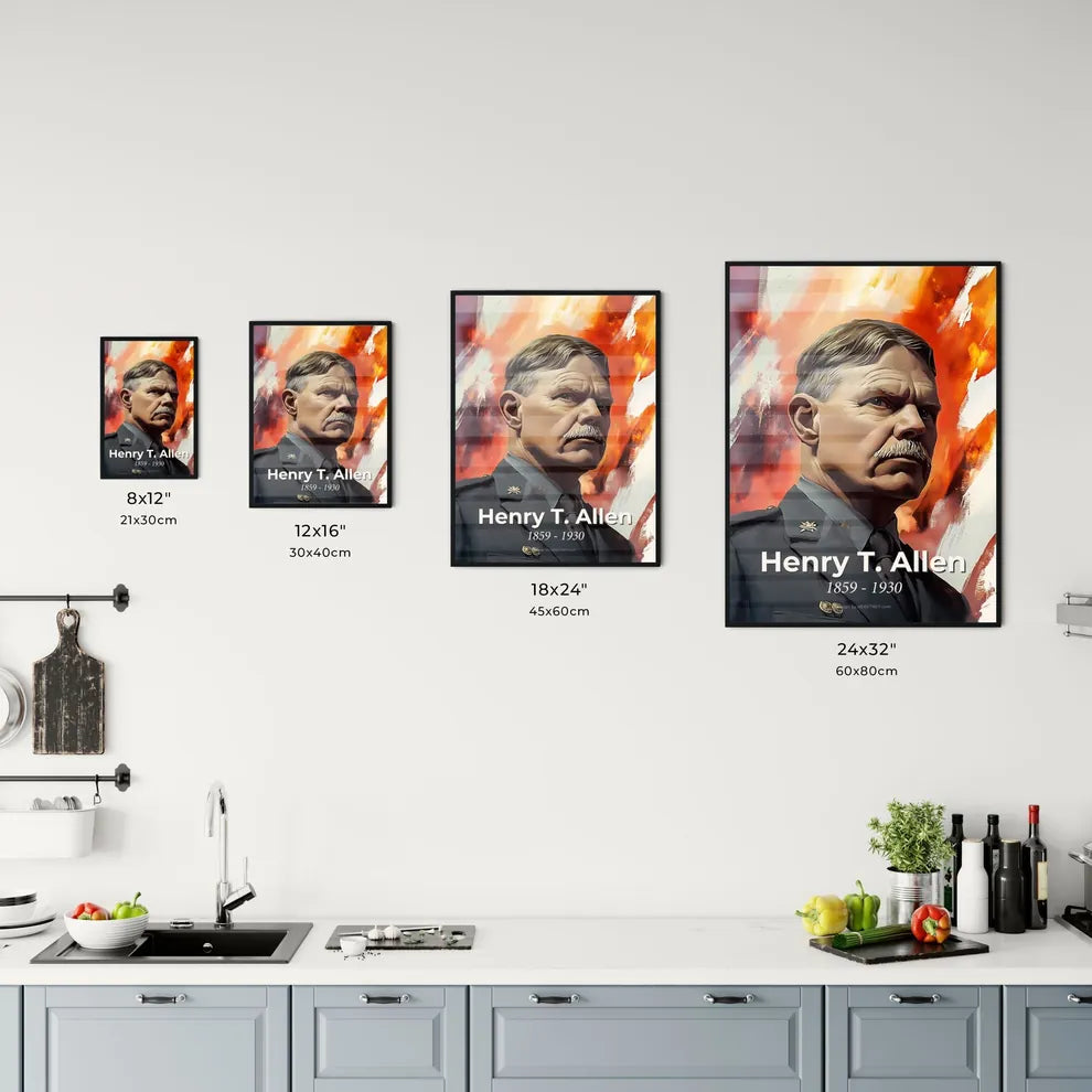 Portrait of Henry T. Allen Size Chart