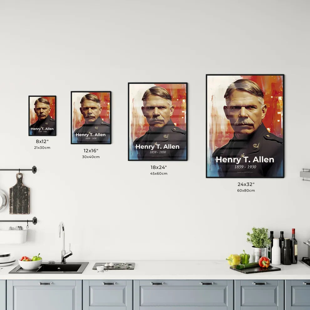 Portrait of Henry T. Allen Size Chart