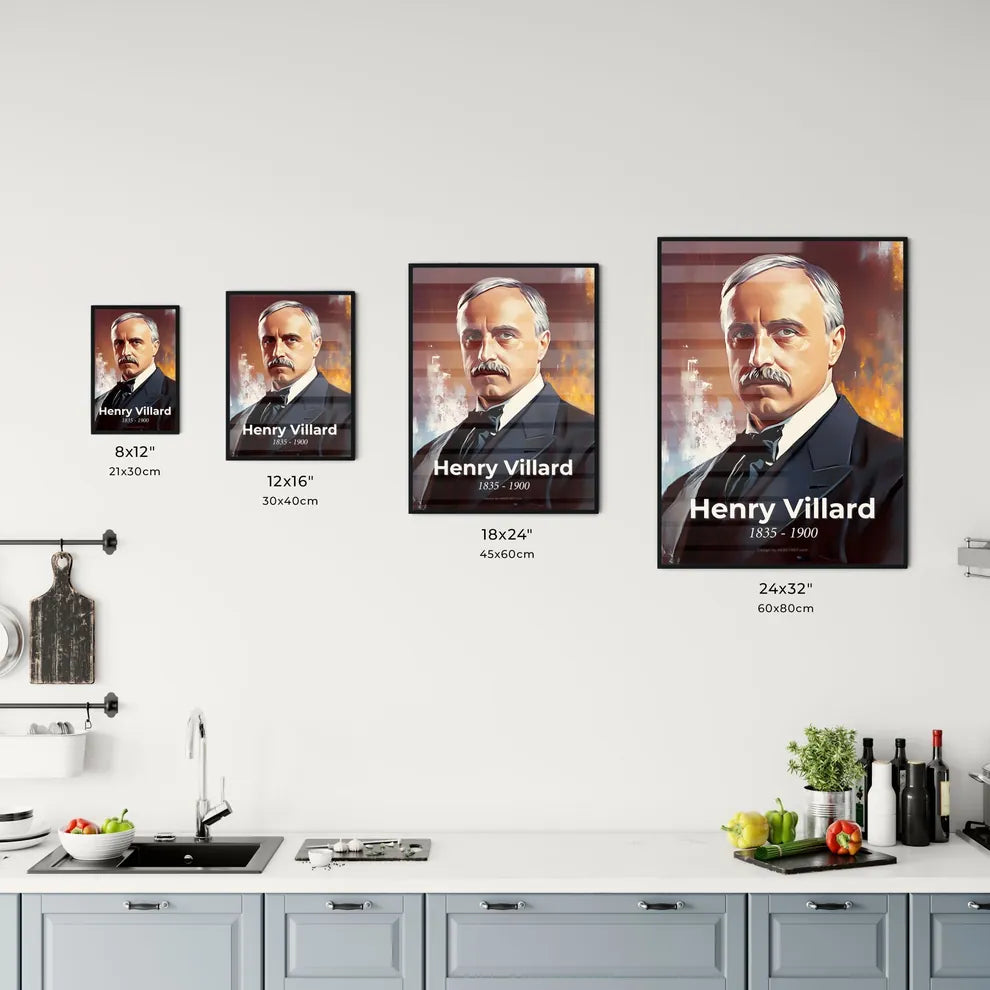 Portrait of Henry Villard Size Chart