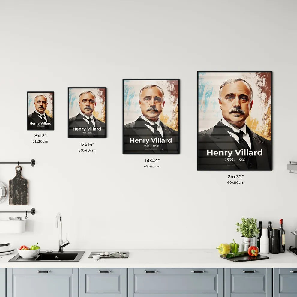 Portrait of Henry Villard Size Chart