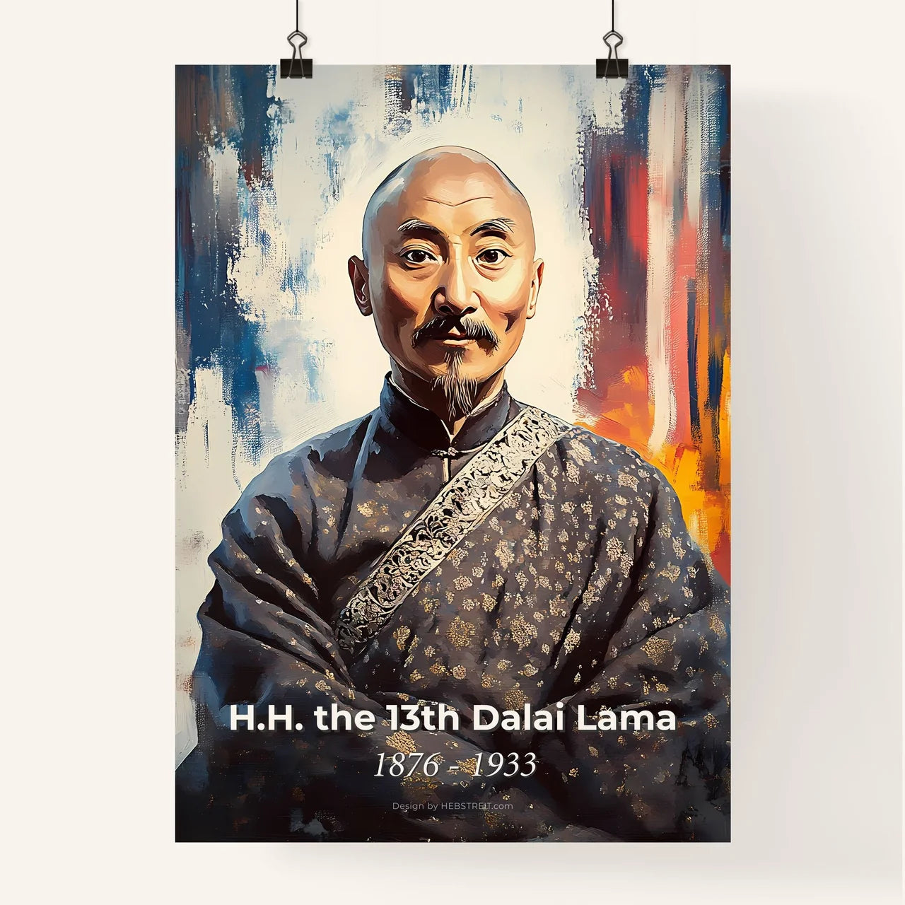 Portrait of H.H. the 13th Dalai Lama Poster