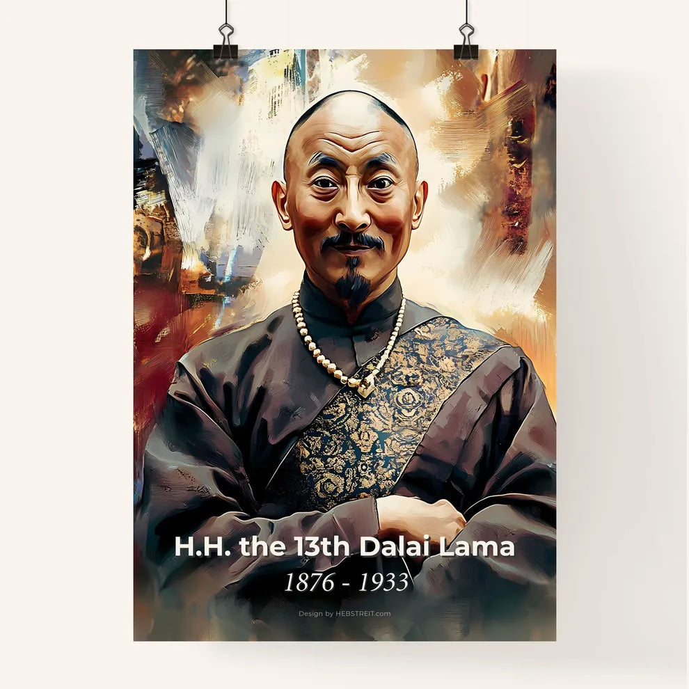 Portrait of H.H. the 13th Dalai Lama Poster