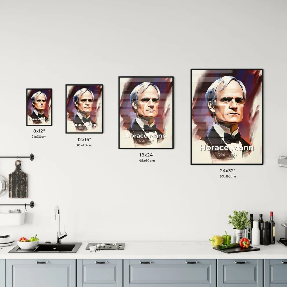 Portrait of Horace Mann Size Chart