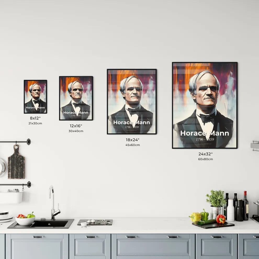 Portrait of Horace Mann Size Chart